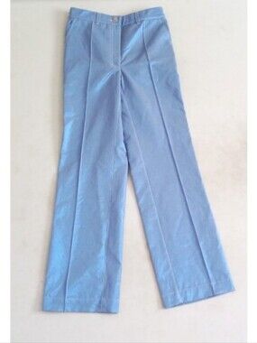 Amelia Toro metallic sheen light blue wide-leg pants